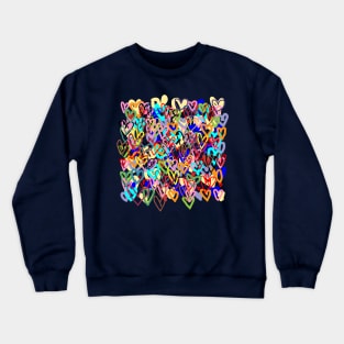 Heart Pattern Crewneck Sweatshirt